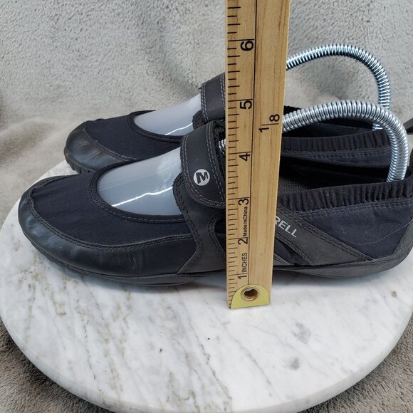 Merrell Shoes Womens Size 7.5 Black Textile Pure Glove Barefoot Mary Jane - Picture 2 of 10